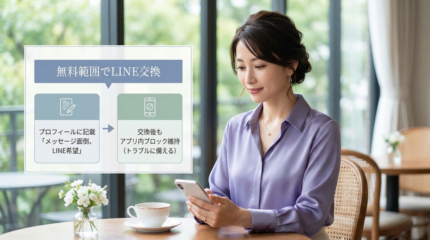 無料範囲でLINE交換を持ちかける際の注意点