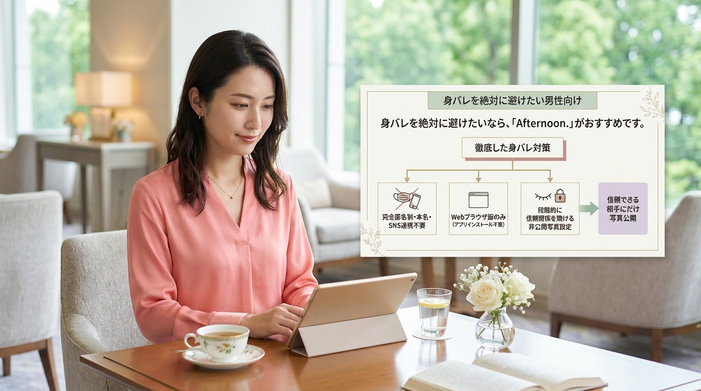 身バレを絶対に避けたい男性向け