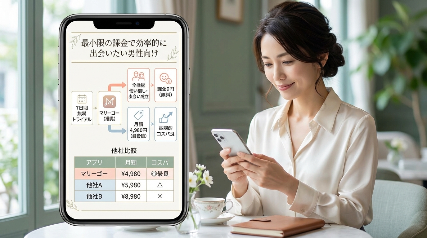 最小限の課金で効率的に出会いたい男性向け