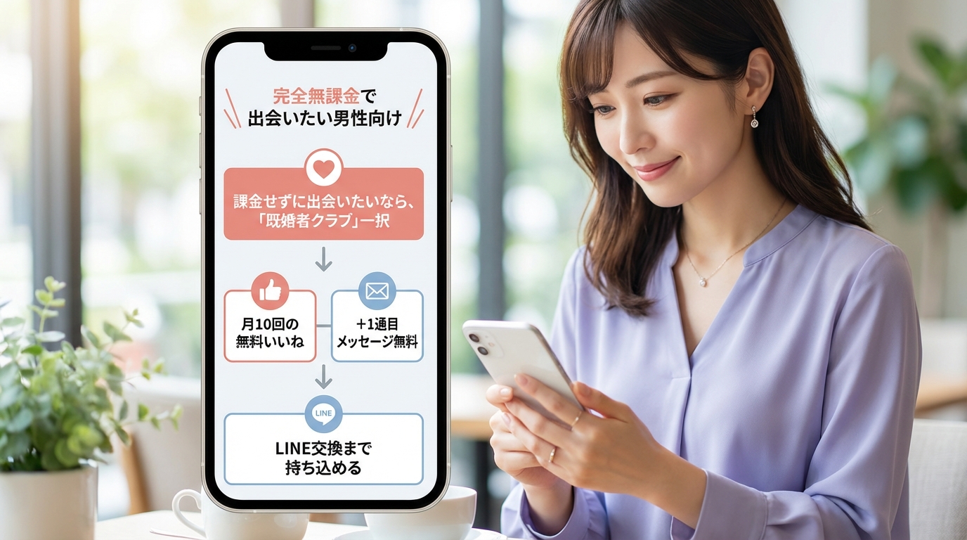 完全無課金で出会いたい男性向け