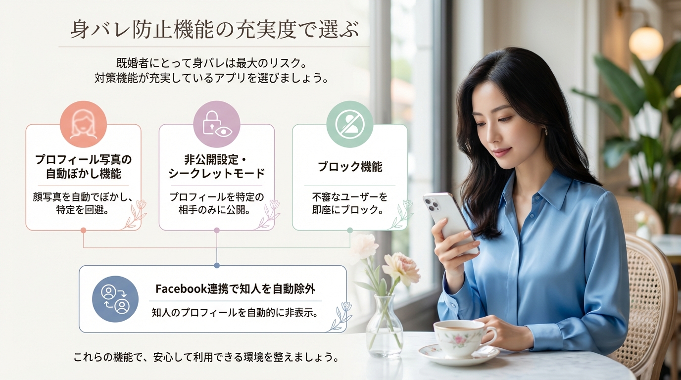 身バレ防止機能の充実度で選ぶ