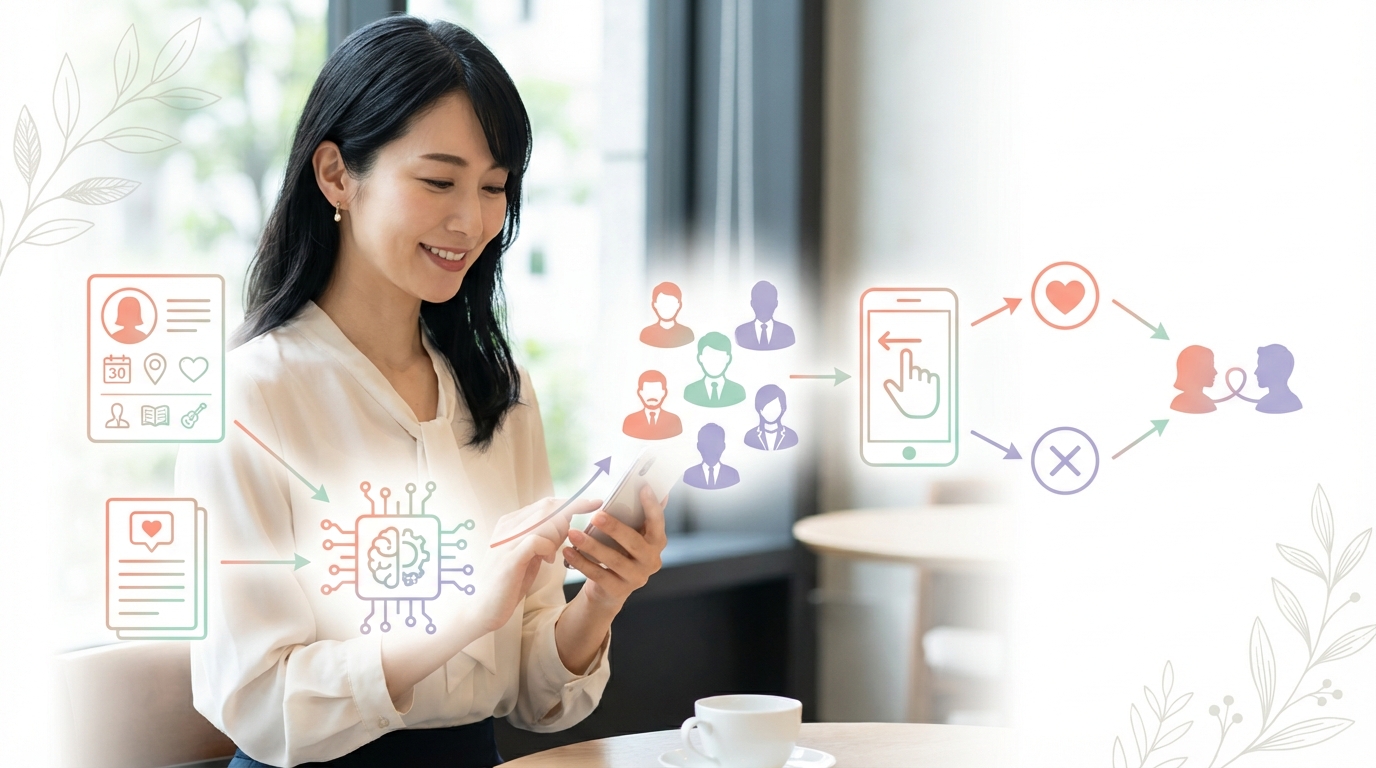 AIマッチング機能で手間をかけずに相性の良い相手を発見