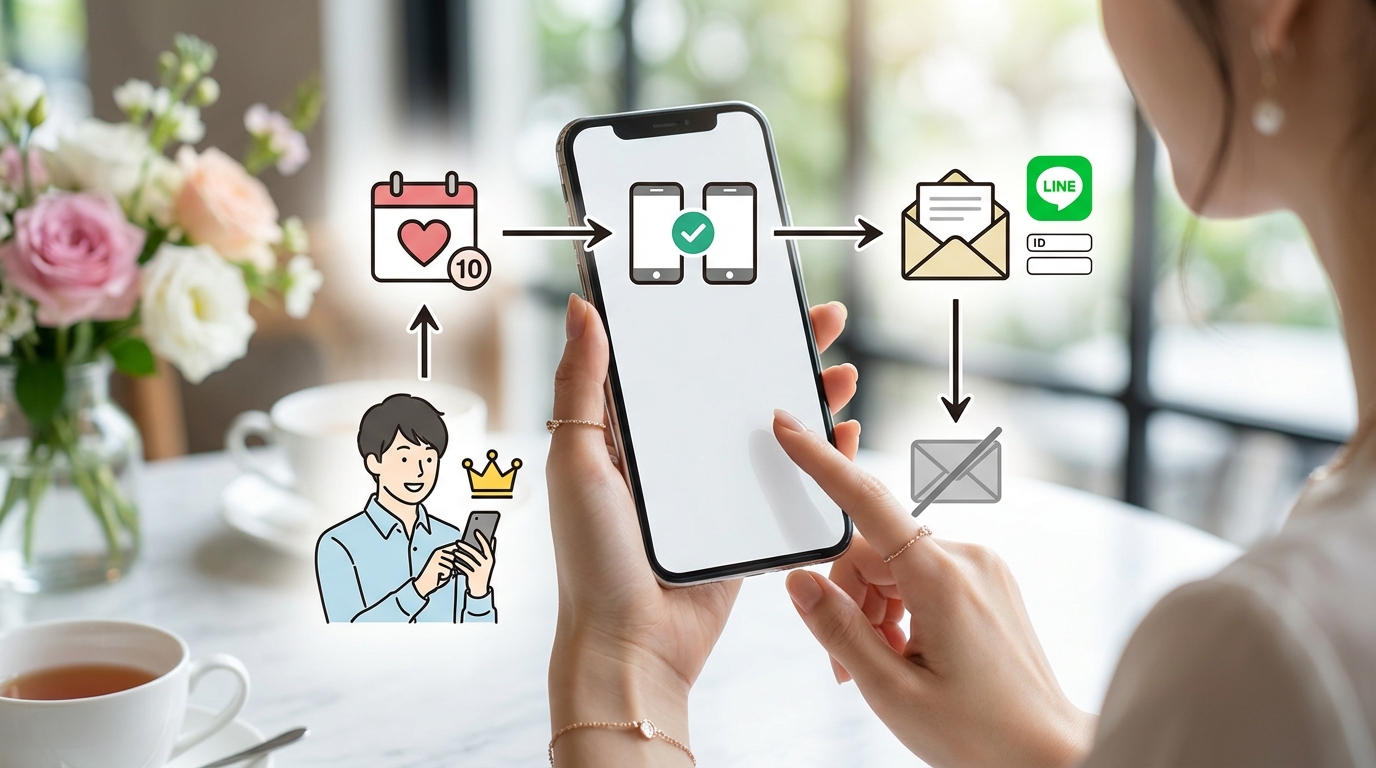 無料いいね+1通目メッセージでLINE交換戦略が有効